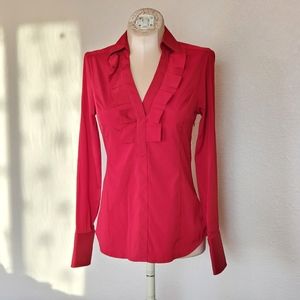 Express red V-neck blouse
